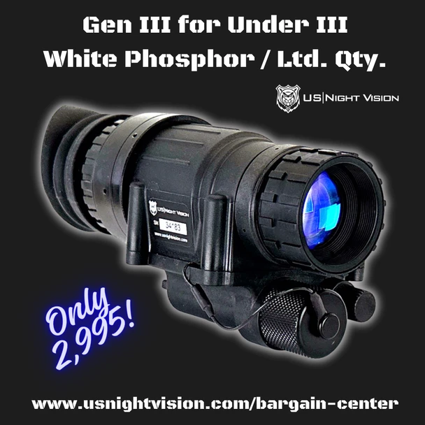 Minor Zone Spot AN/PVS-14A GEN III White Phosphor Specials