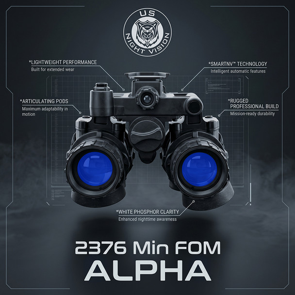 ALPHA™ Dual Tube Articulating Night Vision Goggle w/ RPO Eyepiece Upgrade / 2376+ White Phosphor