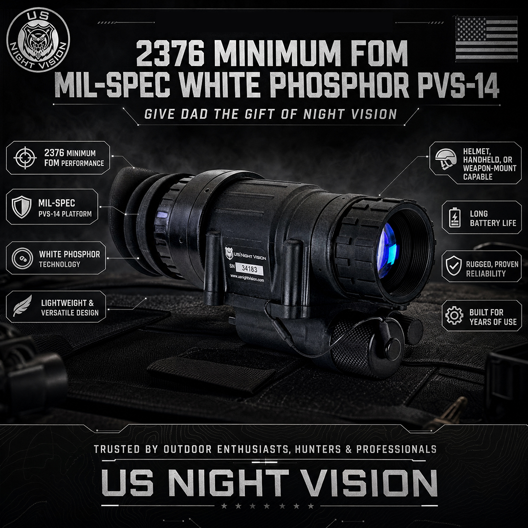 AN/PVS-14A GEN III Full-Spec OMNI VIII White Phosphor 
