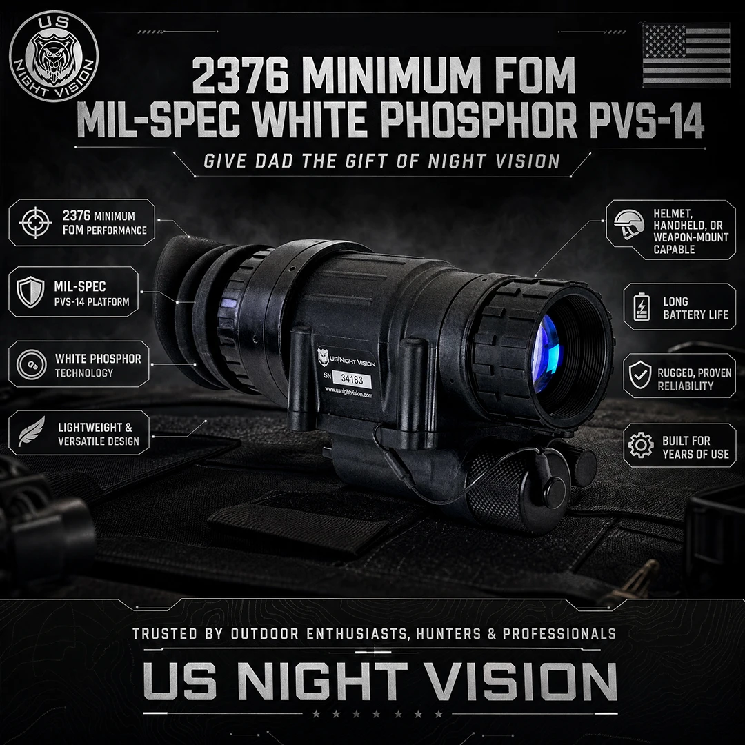 AN/PVS-14A GEN III Full-Spec OMNI VIII White Phosphor 