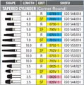 Robot Point Tapered Cylinder (Corner Round) Diamond FG 793V Super Fine 1/Pack