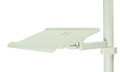 Keyboard Tray, Full, w/6" Arm, Vertical Post Mounted, Gray