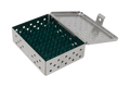 Sterilization Cassette for Clamps, Small Parts & Handpieces, With Silicone Mat - 80x60x25, Non Detachable