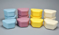 Palmero, Denture Box (3" Deep) 3 each Blue, Yellow, Beige & Mauve (12 per pkg), 1962