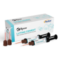 Pac-Dent, Rodin Luting Cement Starter Kit: 2 x 5g Clear Syringe, 1 x 5g White Syringe, 1 x 5g White Opaque Syringe, x 5g Bleach Syringe, 1 x 3g Try-in Gel Clear Syringe, 1 x 3g Try-in Gel White Syringe, 1 x 3g Try-in Gel White Opaque Syringe, 1 x 3g Try-in Gel Bleach Syringe, 1 x 5 mL Rodin Bond Bottle (5ml), 2 x PacEtch 1.5g Syringe, 1 x 5ml Silane Primer Bottle, 10 x Tapered Mixing tips, 10 x Flat Mixing Tips, 10 x Intraoral Tips, 10 x MicroPro Micro Applicators, 10 x Etching Gel Dispensing Tips, 10 x 4 Well Mixing Wells, 451102