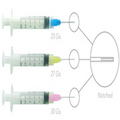 Pac-Dent, Endo Irrigation Combo Kit: 100 x 30 Ga., purple tips w/ 100 x 3 cc syringes, 247