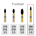 Alpen FG 390F 014 Football Shape Diamond Bur 5/Pk