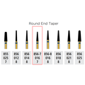 Alpen FG 856-7C 016 Round End Taper Diamond Bur 5/Pk