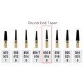 Alpen FG 856-8C 016 Round End Taper Diamond Bur 5/Pk
