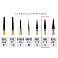 Alpen FG 856LSC 018 Long Round End Taper Diamond Bur 5/Pk