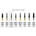 Alpen FG 856SC 014 Round End Taper Diamond Bur 5/Pk