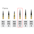 Alpen FG 858C 012 Flame Shape Diamond Bur 5/Pk