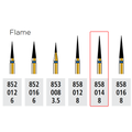 Alpen FG 858EF 014 Flame Shape Diamond Bur 5/Pk