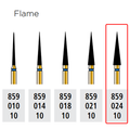 Alpen FG 859C 024 Flame Shape Diamond Bur 5/Pk
