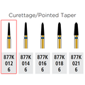 Alpen FG 877KC 012 Curettage/Pointed Taper Diamond Bur 5/Pk
