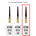 Alpen FG 879KC 016 Curettage/Pointed Taper Diamond Bur 5/Pk