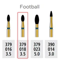 Alpen FG 379C 018 Football Shape Diamond Bur 5/Pk