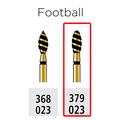 Alpen FG 379TC 023 TurboCut Football Shape Diamond Bur 5/Pk