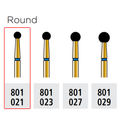 Alpen FG 801SC 021 Round Diamond Bur 5/Pk