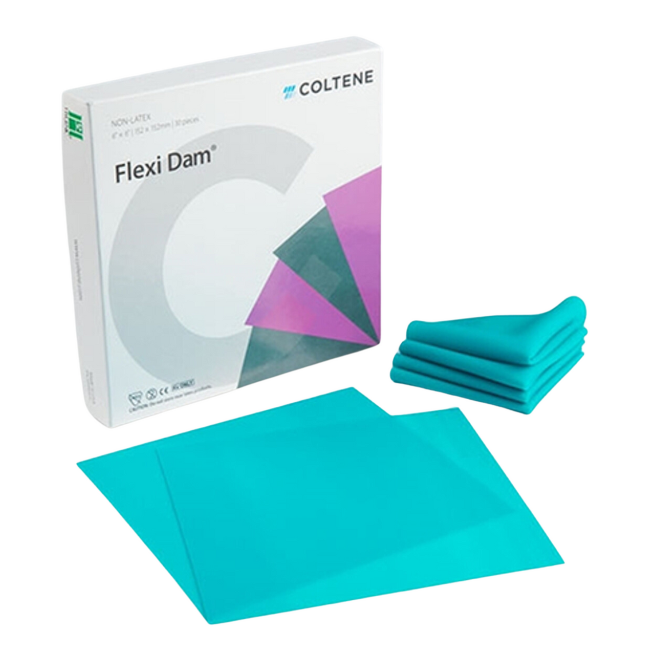 Hygenic Flexi Dam Non-Latex 6x6 Green 30/Box - Dental Brands