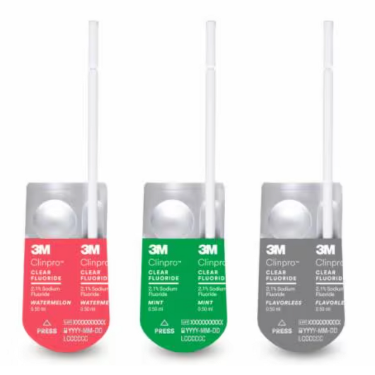 3M Clinpro Clear Fluoride Treatment, 0.5 mL Unit Dose, 100/Pack