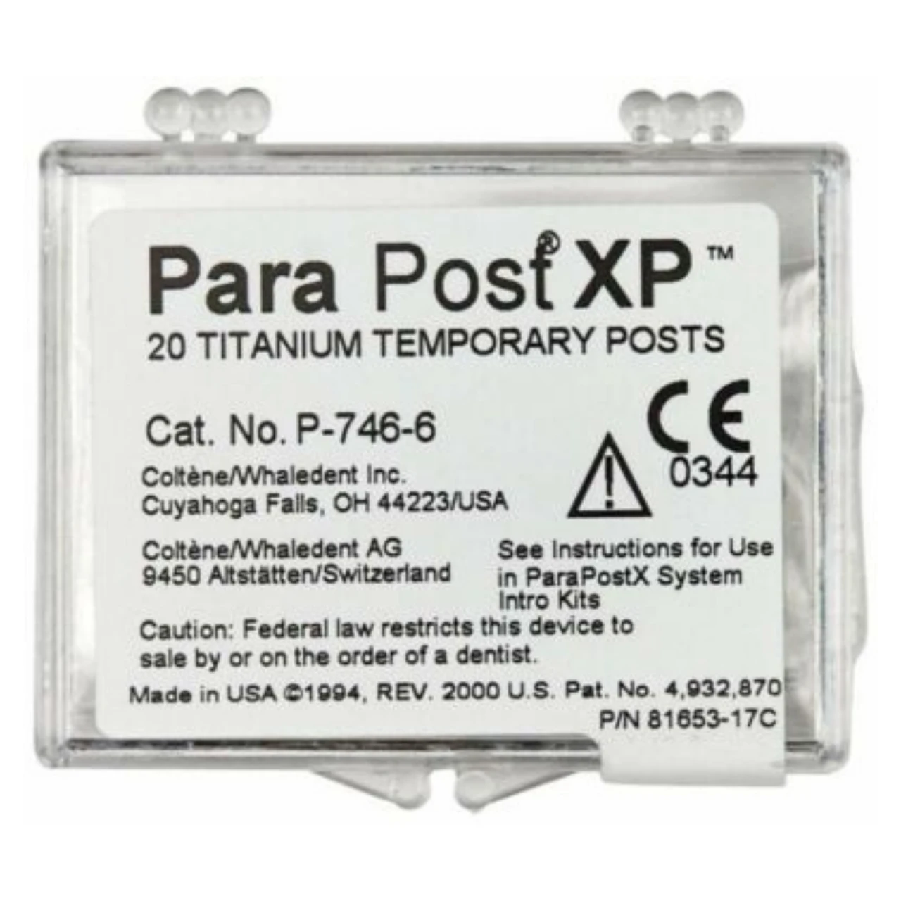 ParaPost XP Titanium Temporary Posts (.060''/1.50mm), 20 pcs - Dental ...
