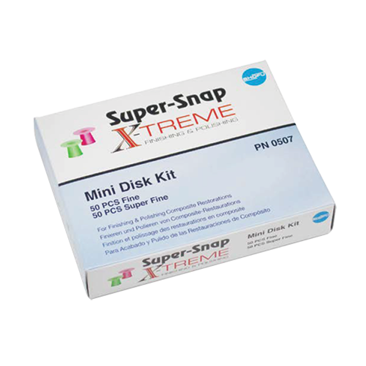 Super-Snap X-Treme Assorted Mini Disks 100/Bx