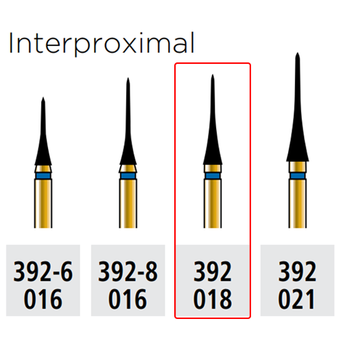 Alpen FG 392C 018 Interproximal Diamond Bur 5/Pk Dental Brands