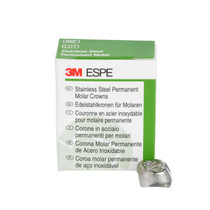 3M ESPE Stainless Steel Permanent Molar Crowns, Lower Right First Permanent Molar, 5 Crowns