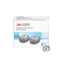 3M ESPE Stainless Steel Primary Molar Crowns, Upper Right First Primary Molar, 5 Crowns
