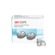 3M ESPE Stainless Steel Primary Molar Crowns, Lower Left Second Primary Molar, 5 Crowns