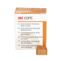 3M Gold Anodized Temporary Molar Crowns, 940434, Lower Left Second Molar, Size 4, 5 Crowns
