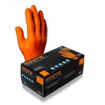 Ignite Nitrile Orange Powder Free Gloves
