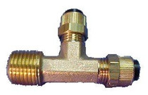1/4" Poly Tee x 1/8" MPT 1/4" Poly Tee x 1/8" MPT