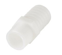 1/2" MPT x 1/2" Barb Adapter, Plastic 1/2" MPT x 1/2" Barb Adapter, Plastic