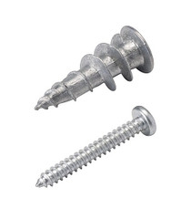 Wall Anchors w/Screws, Metal; Pkg of 25