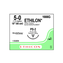 Ethilon Suture 5-0 Nylon PS-2 Black 18" Monofilament 12/Box