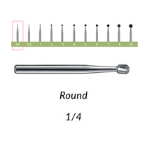 Carbide Burs. FG-1/4 OS Round. Pack of 100/Bag