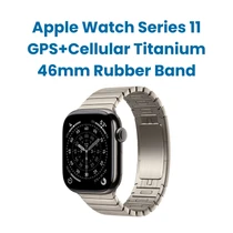 Apple Watch Series 11 GPS+Cellular Titanium 46mm Rubber Band