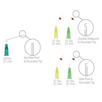 Pac-Dent, OptiProbe Needle Tips with Double Sideport Irrigator Tips, 27 Ga.,21 mm tip length, Yellow, 215-50