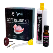 Pac-Dent, Rodin Soft Reline Kit, Rodin VPS Reline Cartridge Refill, 50 mL Silicone Cartridge, and 6x 1:1 Wide Mouth Mixing Tips, 24007