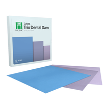 Hygenic Trio Latex Dental Dam, 6" x 6", Medium, Assort Colours, 36/Box