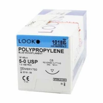 Look Polypropylene, 5/0, Blue, C6, 3/8" .19mm