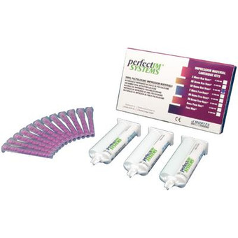PerfectIM Impression Systems Cartridge Kit, 3 x 50ml Cartridge + 12 Mixing Tips