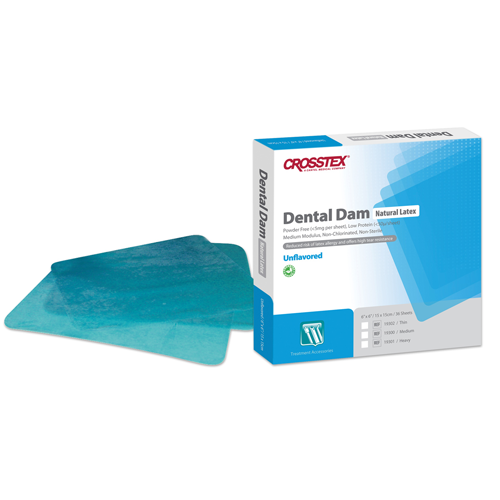 Rubber Dam 5 x 5 Blue Medium Unflavored 52/Bx