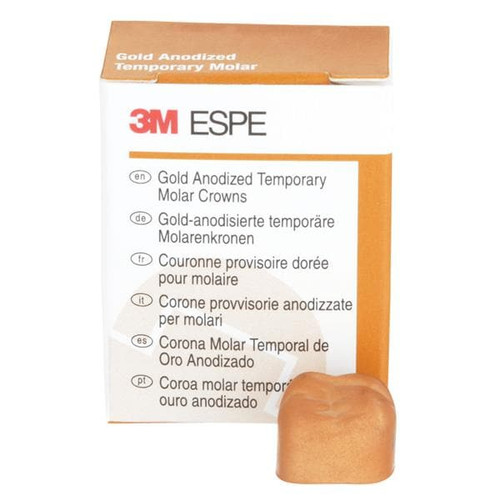 Unitek Gold Anodized Crowns Size 5 1st URM Replacement Crowns 5/Box