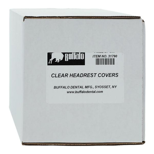 Hdrest Cover 10.5 in x 9.5 in Plastic Clr Disposable 500/Rl