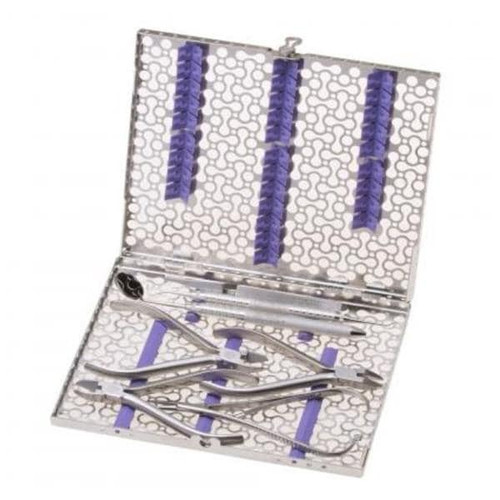 IMS Infinity Series Orthodontic Cassette SS Prpl 4 Plrs & 3 Hnd Inst  (IMNORTHS4)
