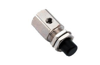 Push Button Momentary, 3-Way, Normally Open, Gray