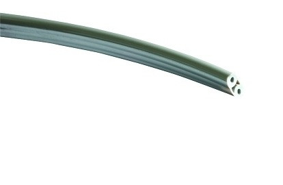 Syringe Tubing, 2 Hole, Asepsis Straight Gray; Box of 100ft